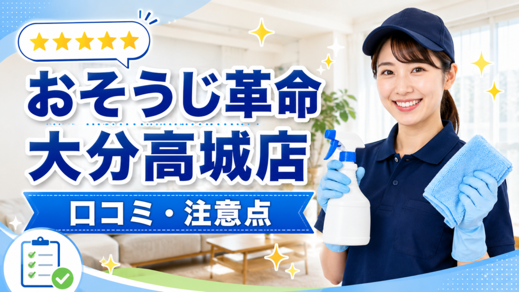 おそうじ革命 大分高城店のレビューは少ない？依頼前に確認したい口コミと注意点