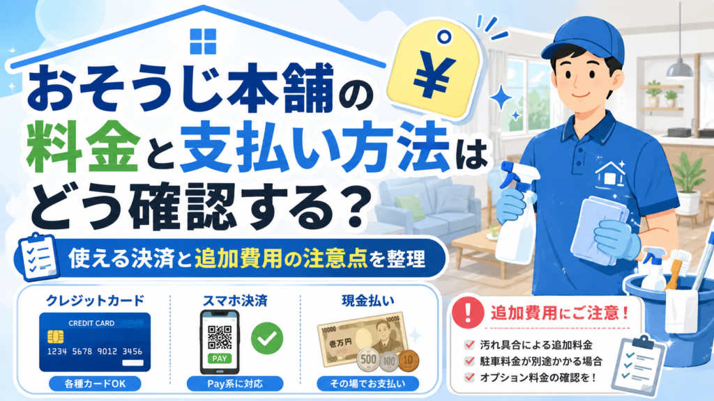 おそうじ本舗の料金と支払い方法