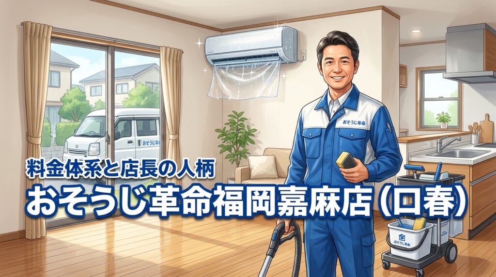 おそうじ革命福岡嘉麻店は口春で評判？実際のレビューで分かった店長の人柄と料金体系